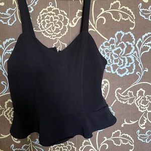 Black crop with tie back